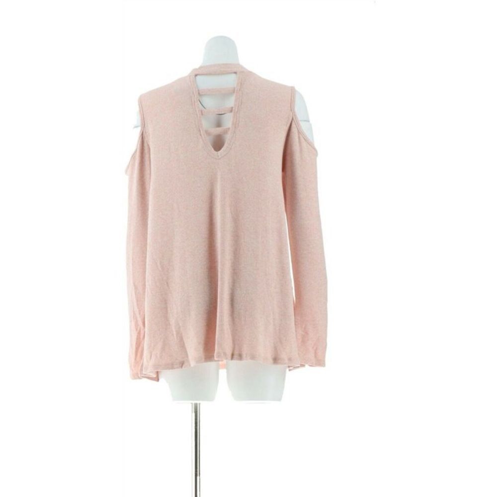 Lisa Rinna Collection Cold Shoulder Knit Top - Picture 4 of 5
